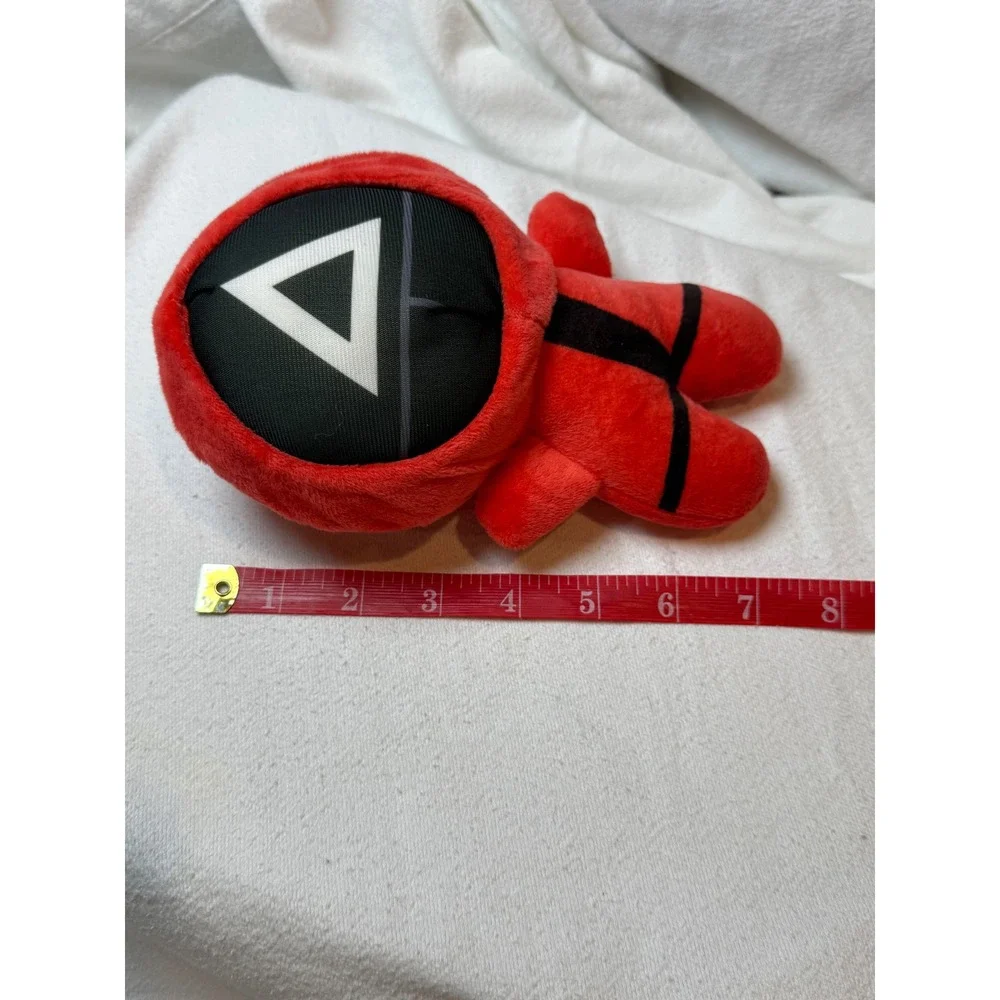 Squid Game Soldier Plush Toy‎ Triangle Mask Red Black Character Doll